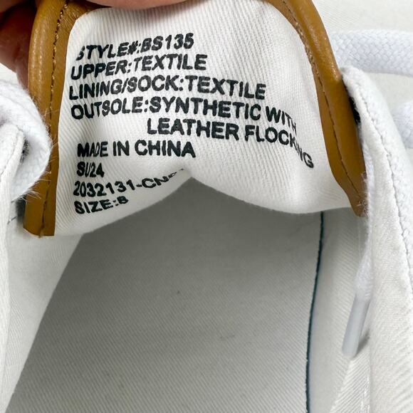 J Crew Factory Men\'s Canvas Lace up Sneaker Size 8 White main image 4